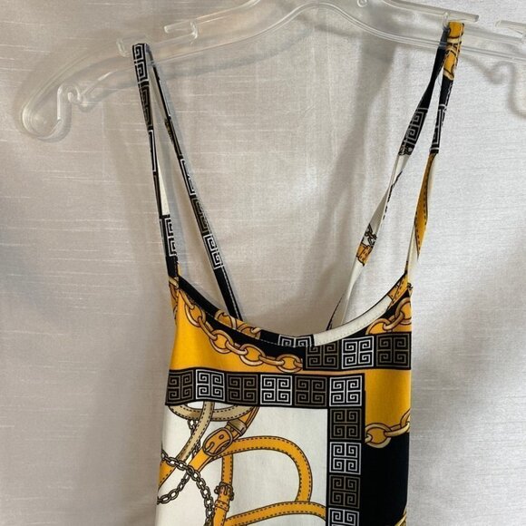 Revamped Chains and Belts  Backless Halter Mini Dress Ladies M - Picture 4 of 13